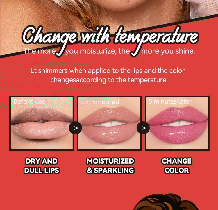💝MLSMILE Pearlescent Color Changing Lip Gloss