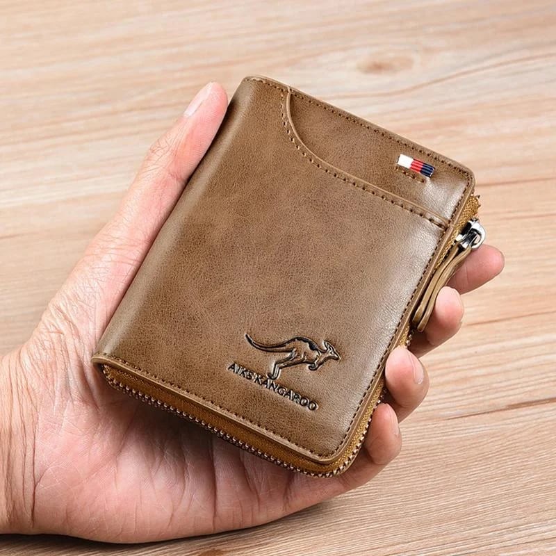š„ BIG SALEš„š„Men Wallet Zipper Genuine Leather Purse ( RFID PROTECTED )