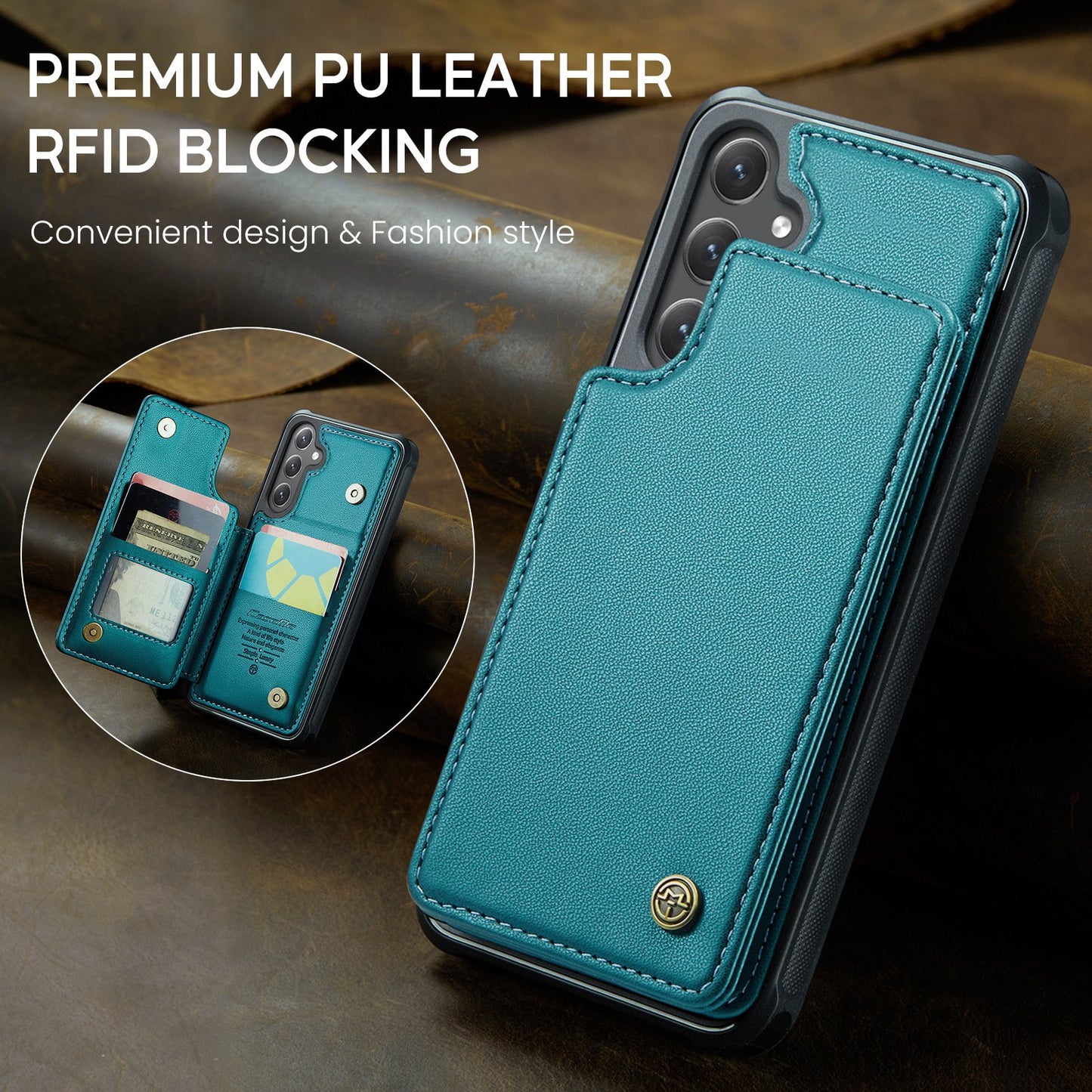 Multifunctional Anti-theft Brush Business Leather Case For Samsung A16