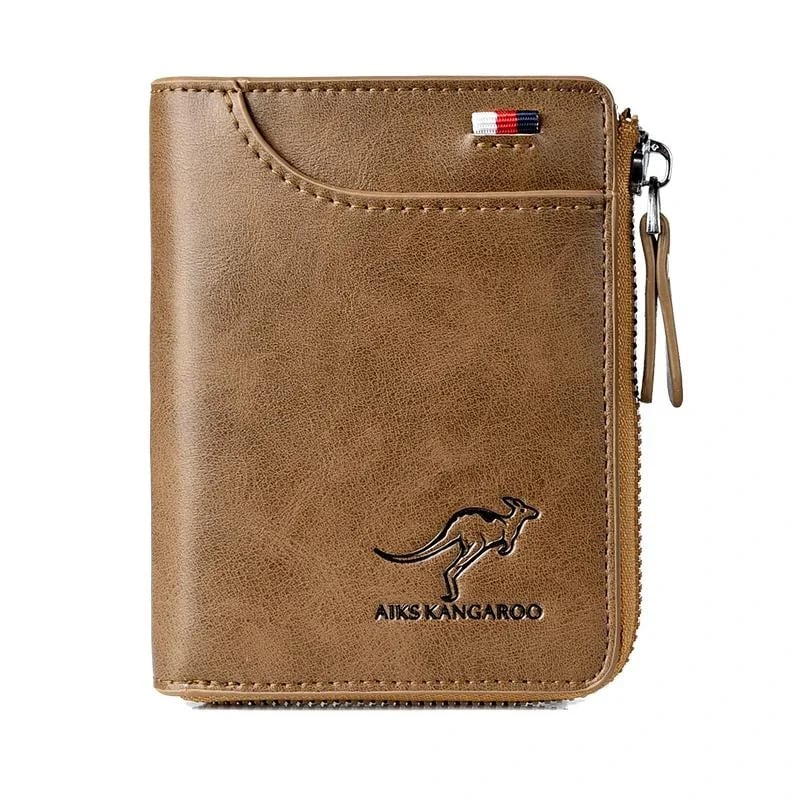 š„ BIG SALEš„š„Men Wallet Zipper Genuine Leather Purse ( RFID PROTECTED )