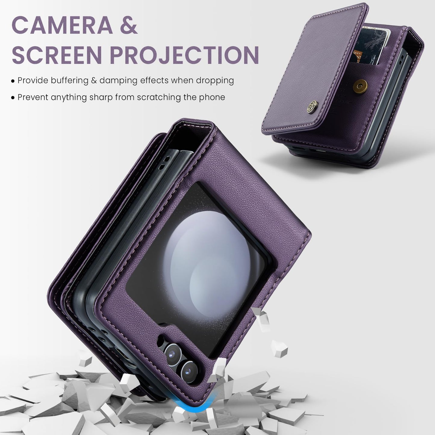 Suitable for Samsung Z Series Mobile Phone Case All-inclusive Card Holder Shell