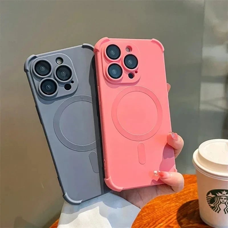 Silicone Shockproof Soft  Wireless Charge  Lens Protection Case