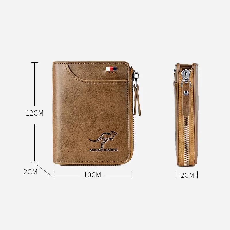 š„ BIG SALEš„š„Men Wallet Zipper Genuine Leather Purse ( RFID PROTECTED )
