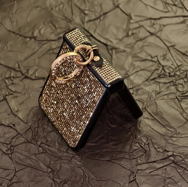 Luxury Glitter Ring Phone Case For Samsung Z Flip3/4/5/6/7