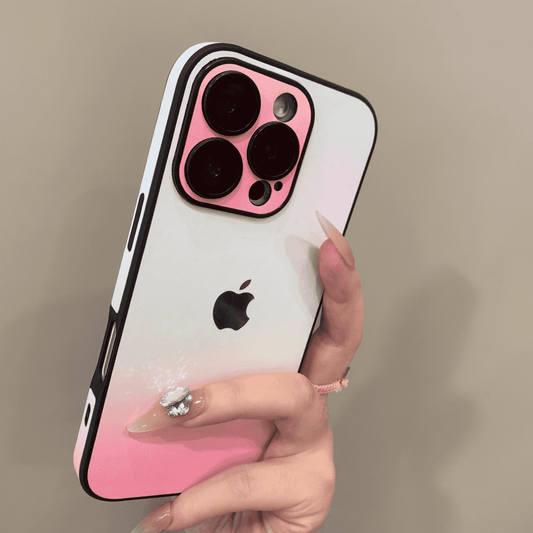 Gradient color all inclusive lens film case for iPhone