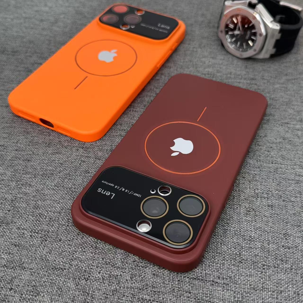Large window electroplated magnetic IPHONE protective case
