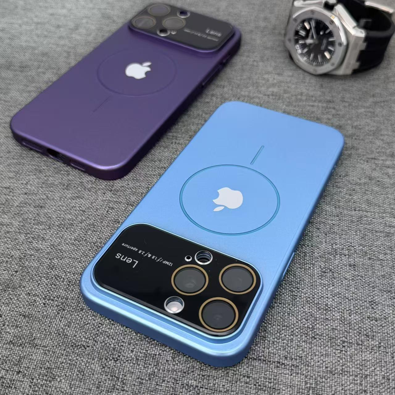 Large window electroplated magnetic IPHONE protective case