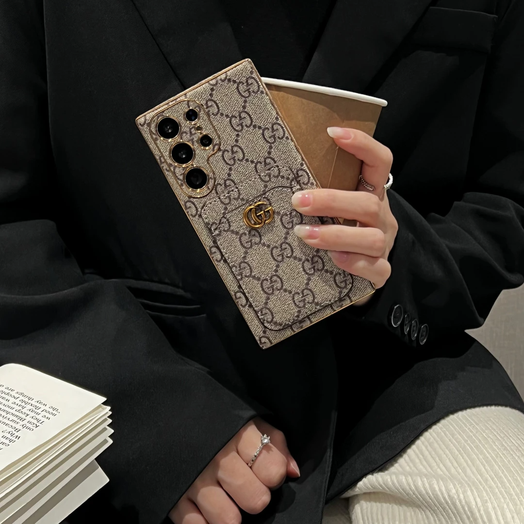 Electroplating Retro Embossed Card Slot Samsung Case