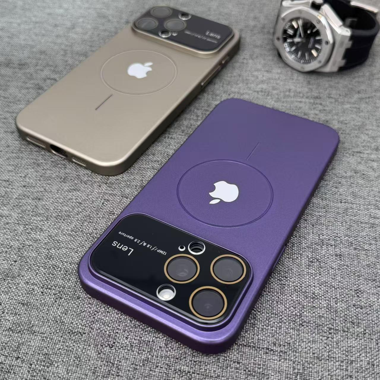 Large window electroplated magnetic IPHONE protective case