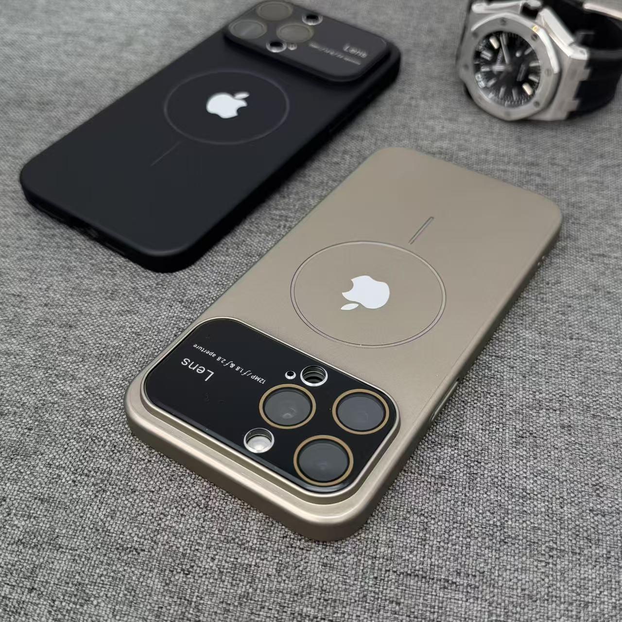 Large window electroplated magnetic IPHONE protective case