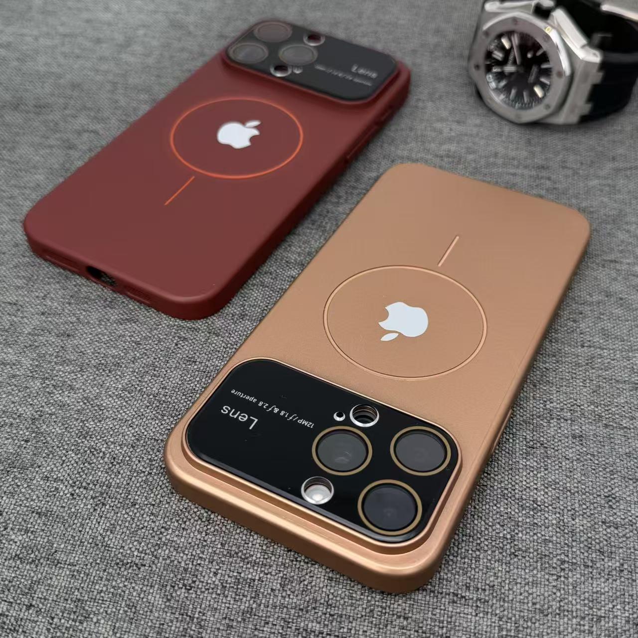 Large window electroplated magnetic IPHONE protective case
