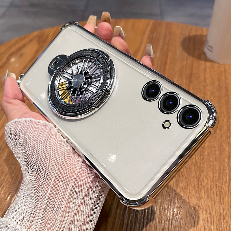 Decompression Stand Transparent Anti-fall Phone Case For Samsung
