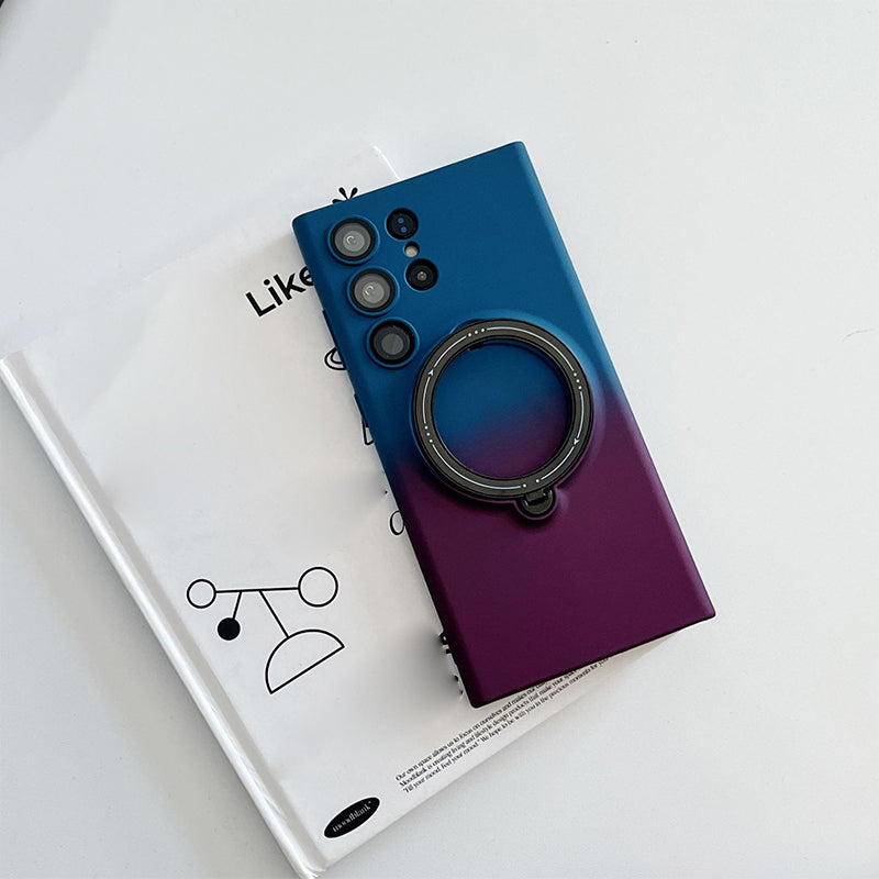Gradient Magnetiskt Mobilskal med Ringstativ för Samsung S23 till S25 Serien