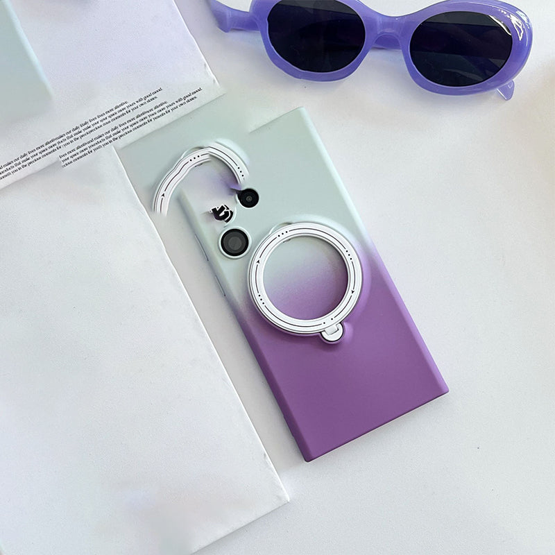 Gradient Magnetiskt Mobilskal med Ringstativ för Samsung S23 till S25 Serien