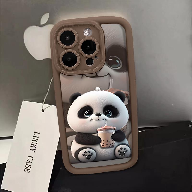 Cute Milk Tea Panda Phone for iPhone