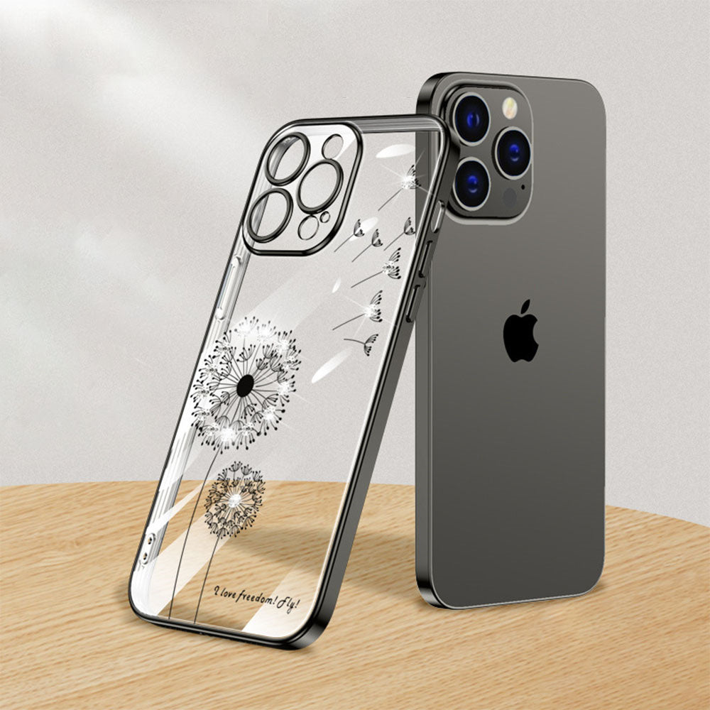 Dandelion Coated Transparent Phone Case