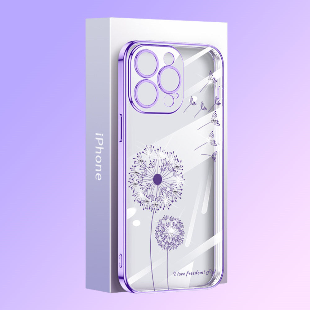 Dandelion Coated Transparent Phone Case