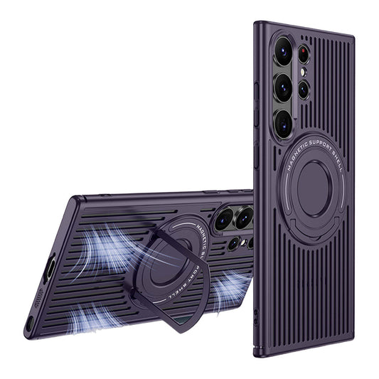 Heat Dissipation Magnetic Bracket Phone Case For Samsung