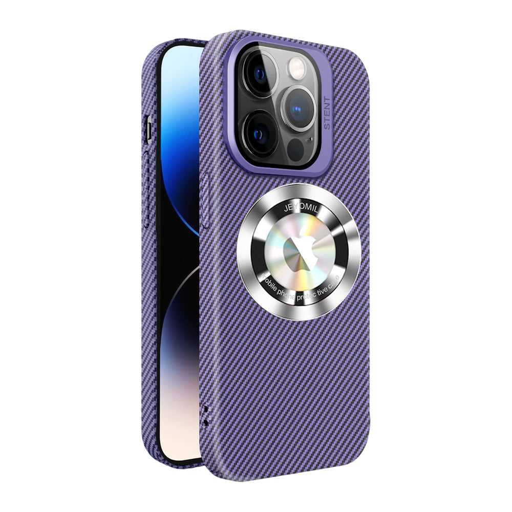 Carbon Fiber Lens Stand Magnetic Phone Case