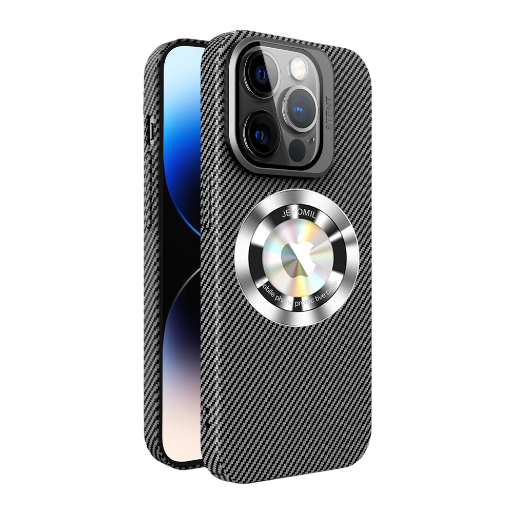 Carbon Fiber Lens Stand Magnetic Phone Case