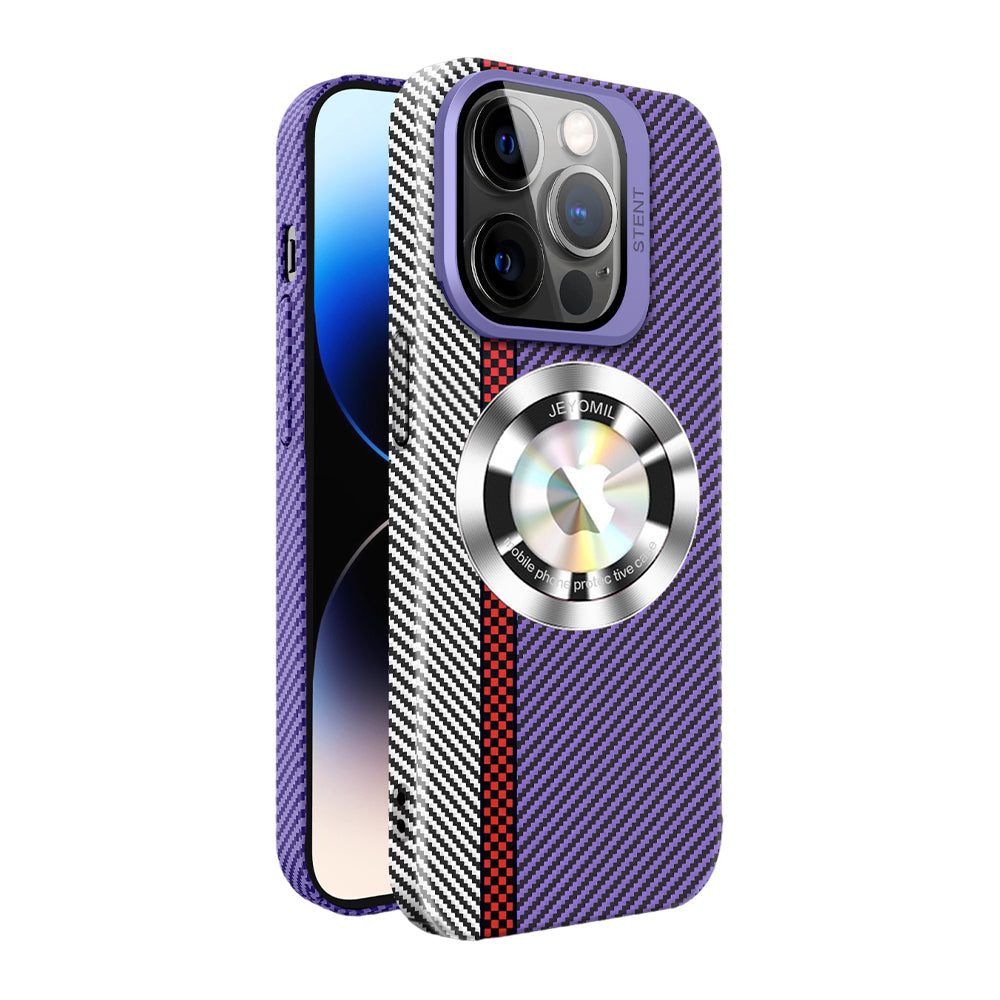 Carbon Fiber Lens Stand Magnetic Phone Case