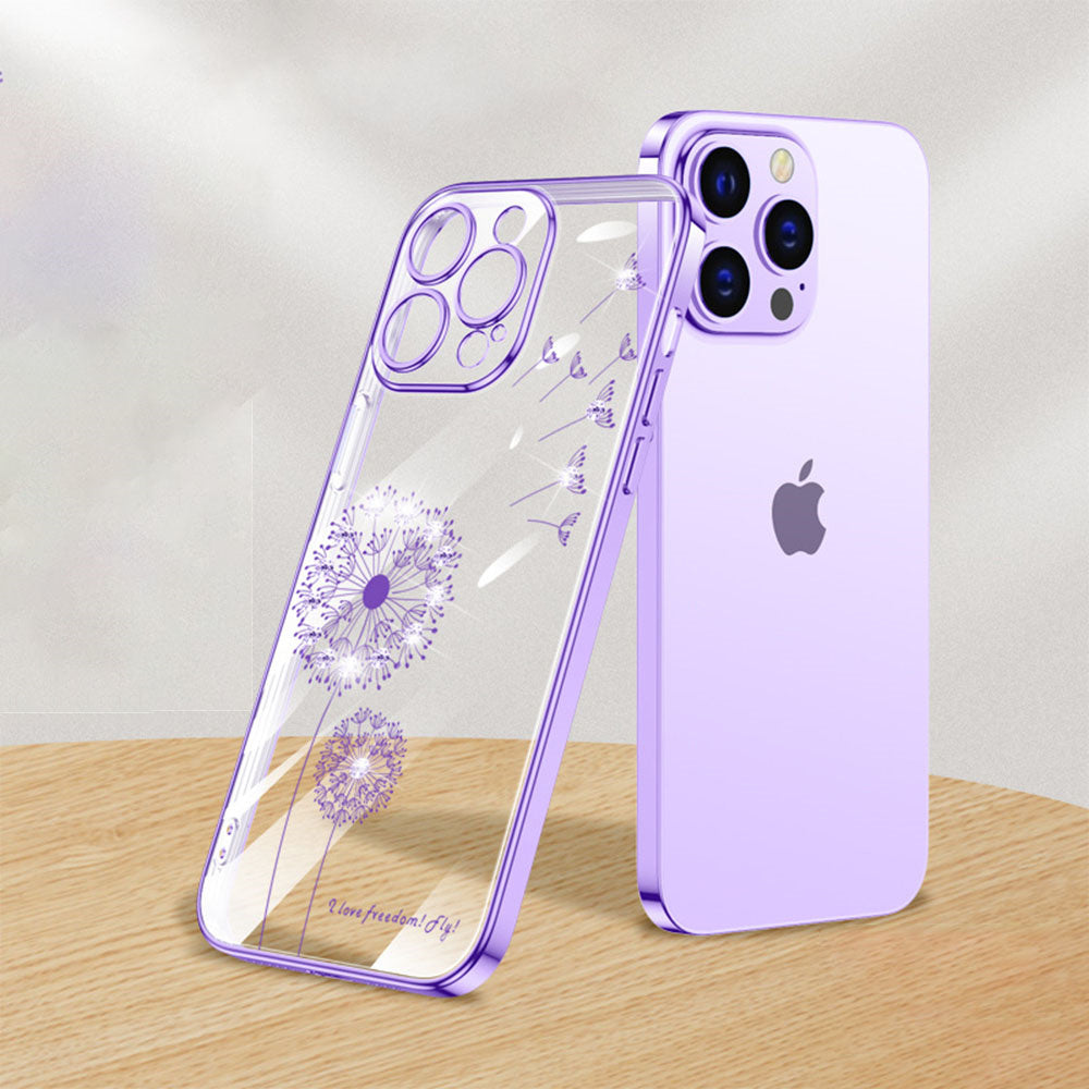 Dandelion Coated Transparent Phone Case