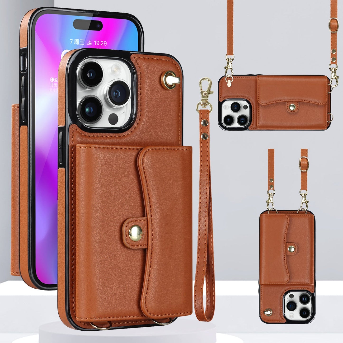 Suitable for iPhone11/12/13/14 accordion mobile phone leather case