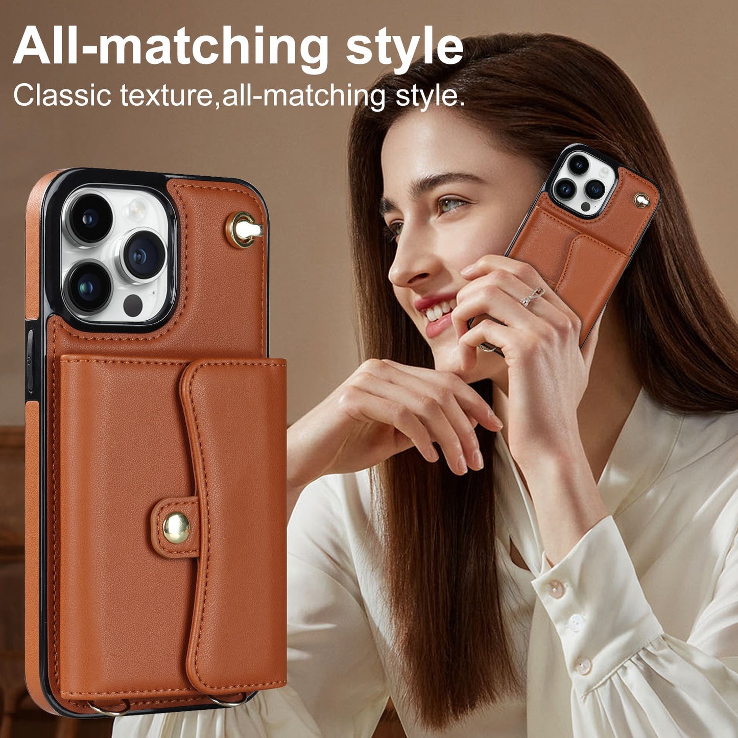 Suitable for iPhone11/12/13/14 accordion mobile phone leather case