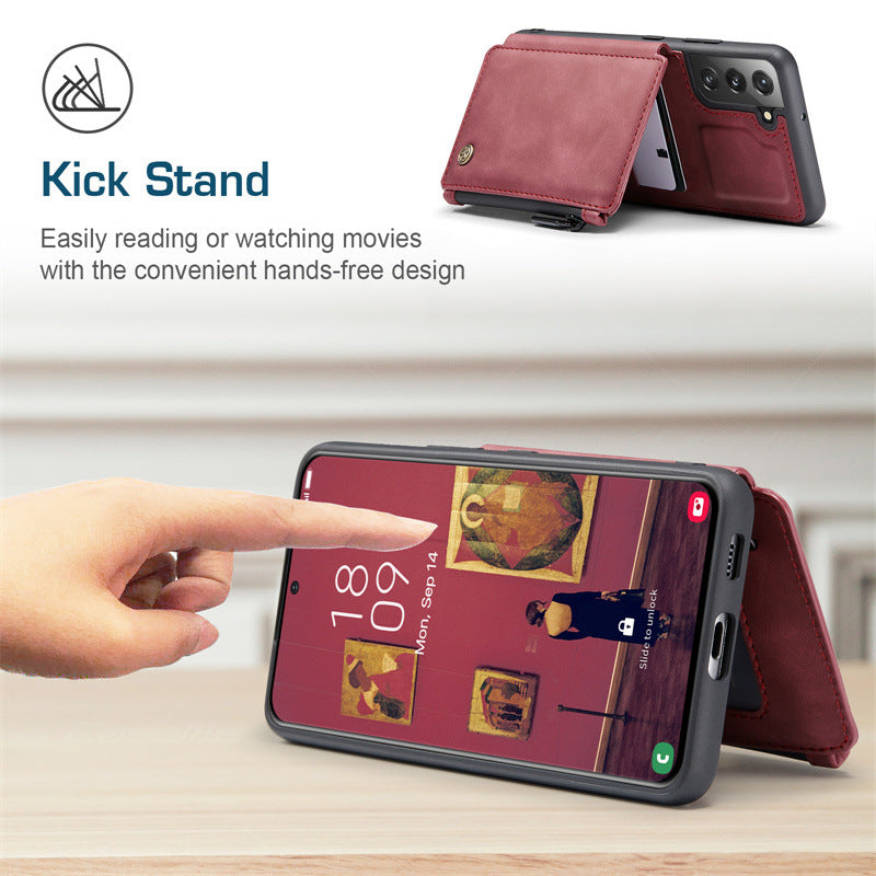 Luxury Zipper Flip Anti-theft Brush Phone Case For Samsung A14/A34/A54