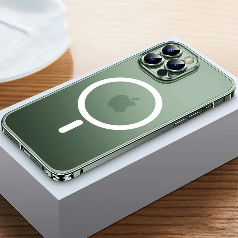 Luxury Metal Frame Lens Protection Cap Phone Case
