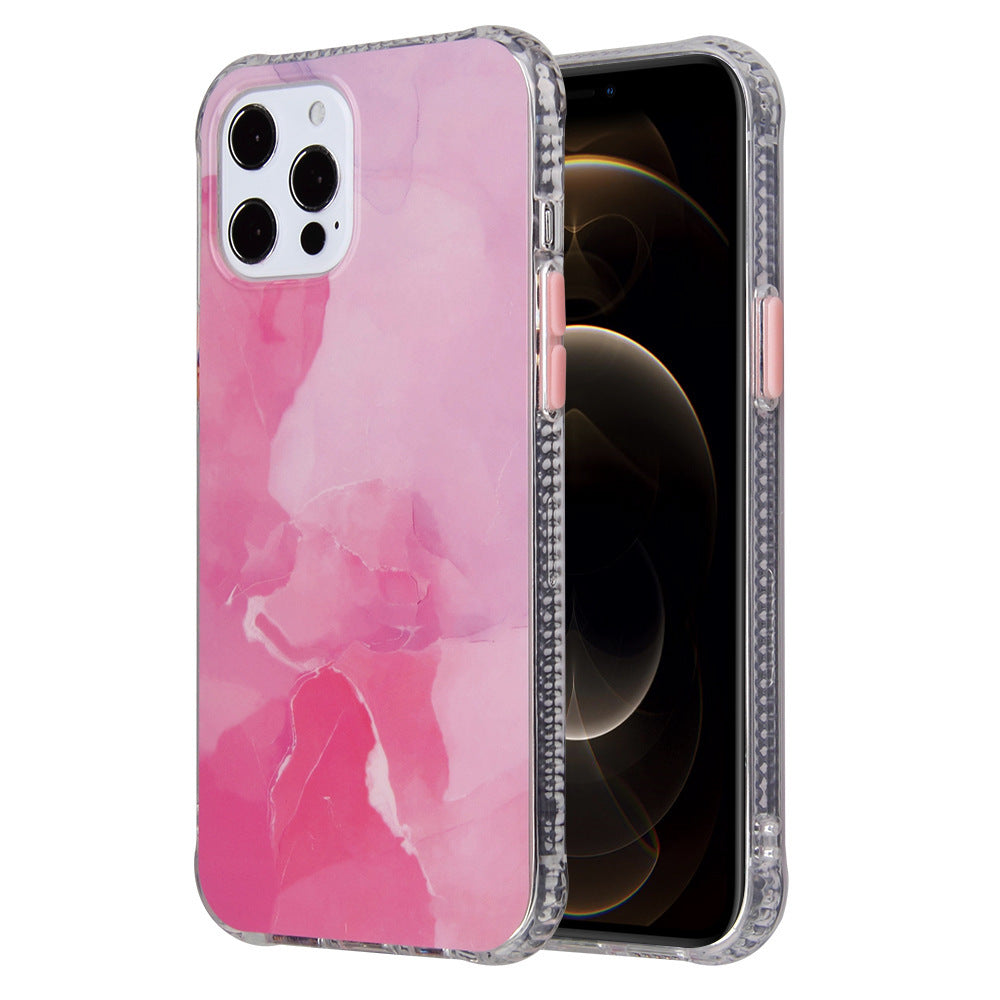 Colored Glass Marble Pattern Acrylic Anti-Fall Mobile Phone Case