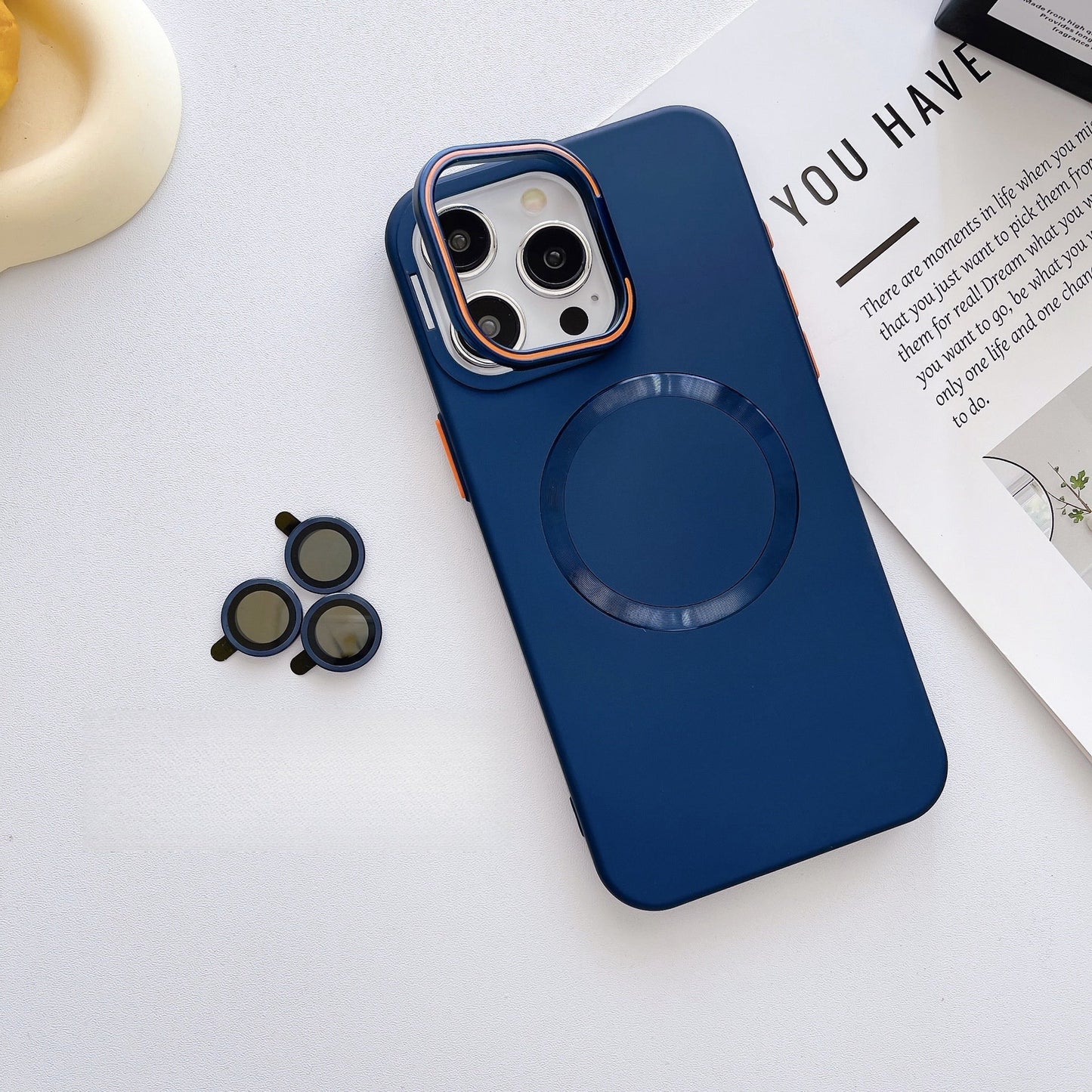 Frosted Magnetic Holder Mobile Phone Case