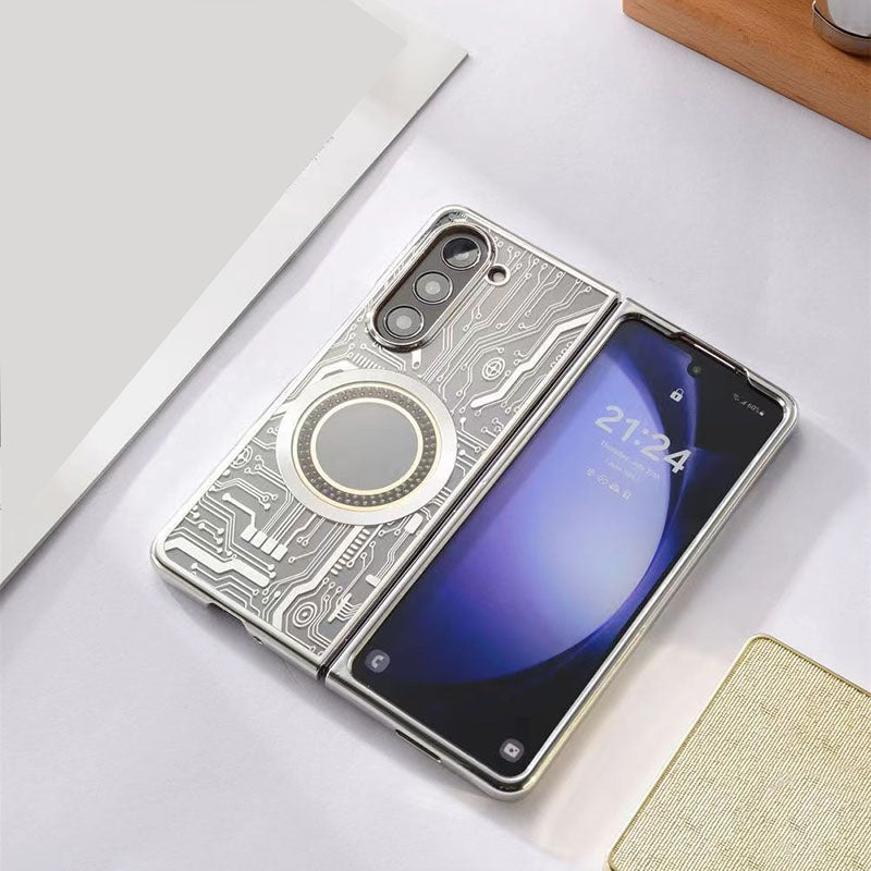 Electroplating Circuit Diagram Ring Anti-fall Case for Samsung