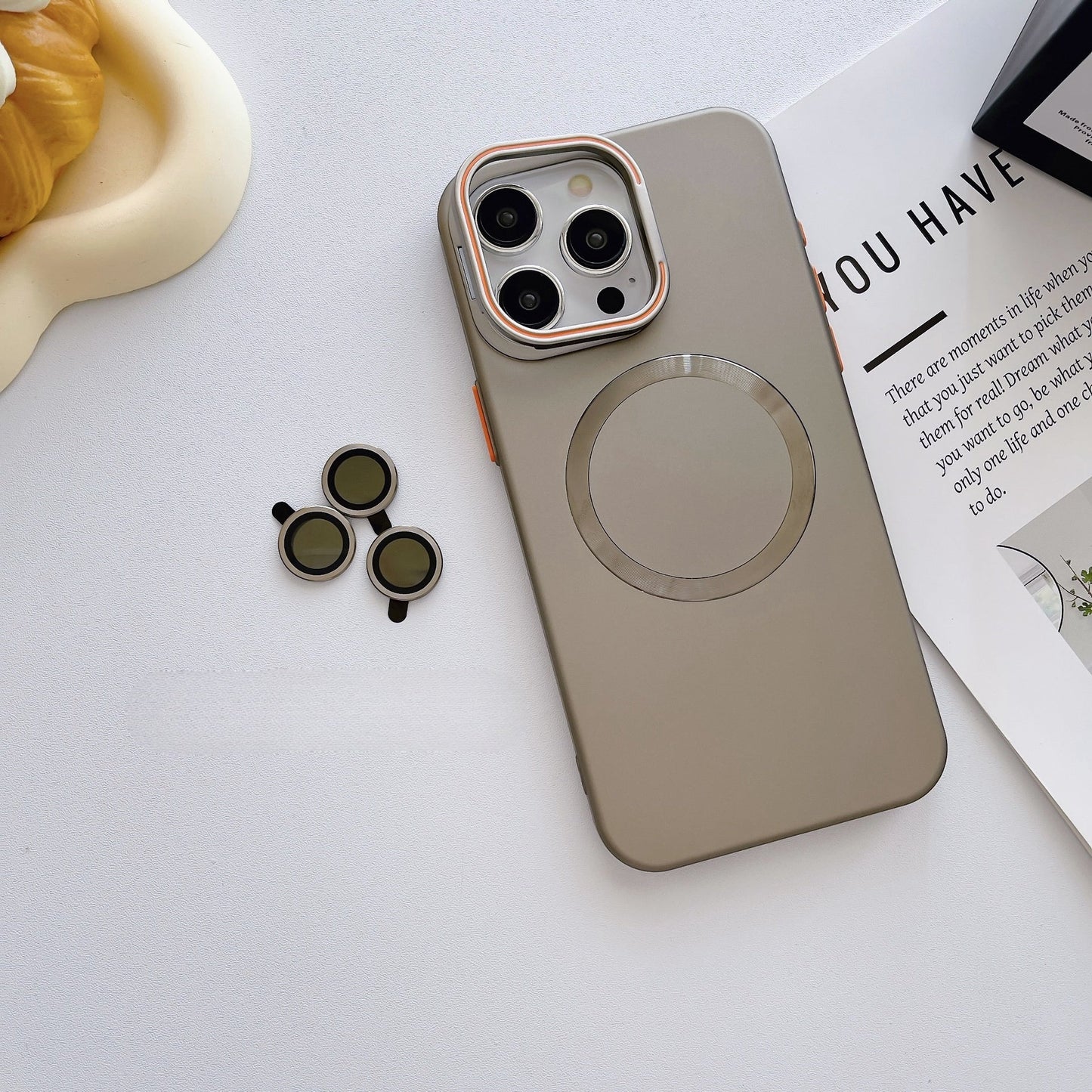 Frosted Magnetic Holder Mobile Phone Case