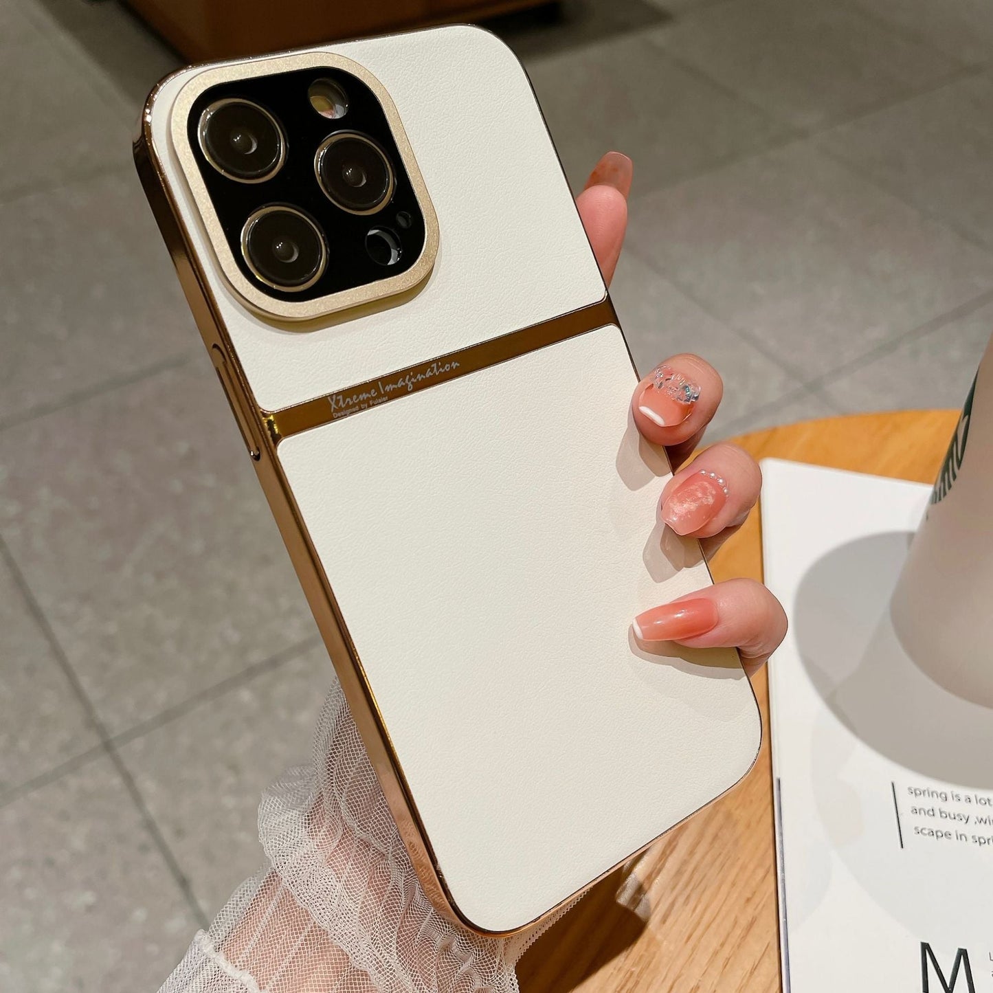 Electroplated Plain Leather Anti-Fall All-Inclusive Protective Case