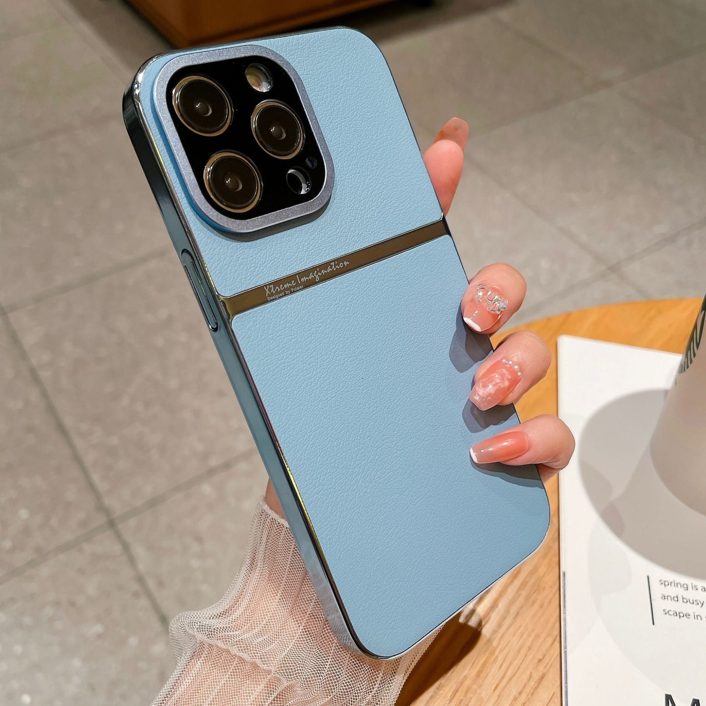 Electroplated Plain Leather Anti-Fall All-Inclusive Protective Case