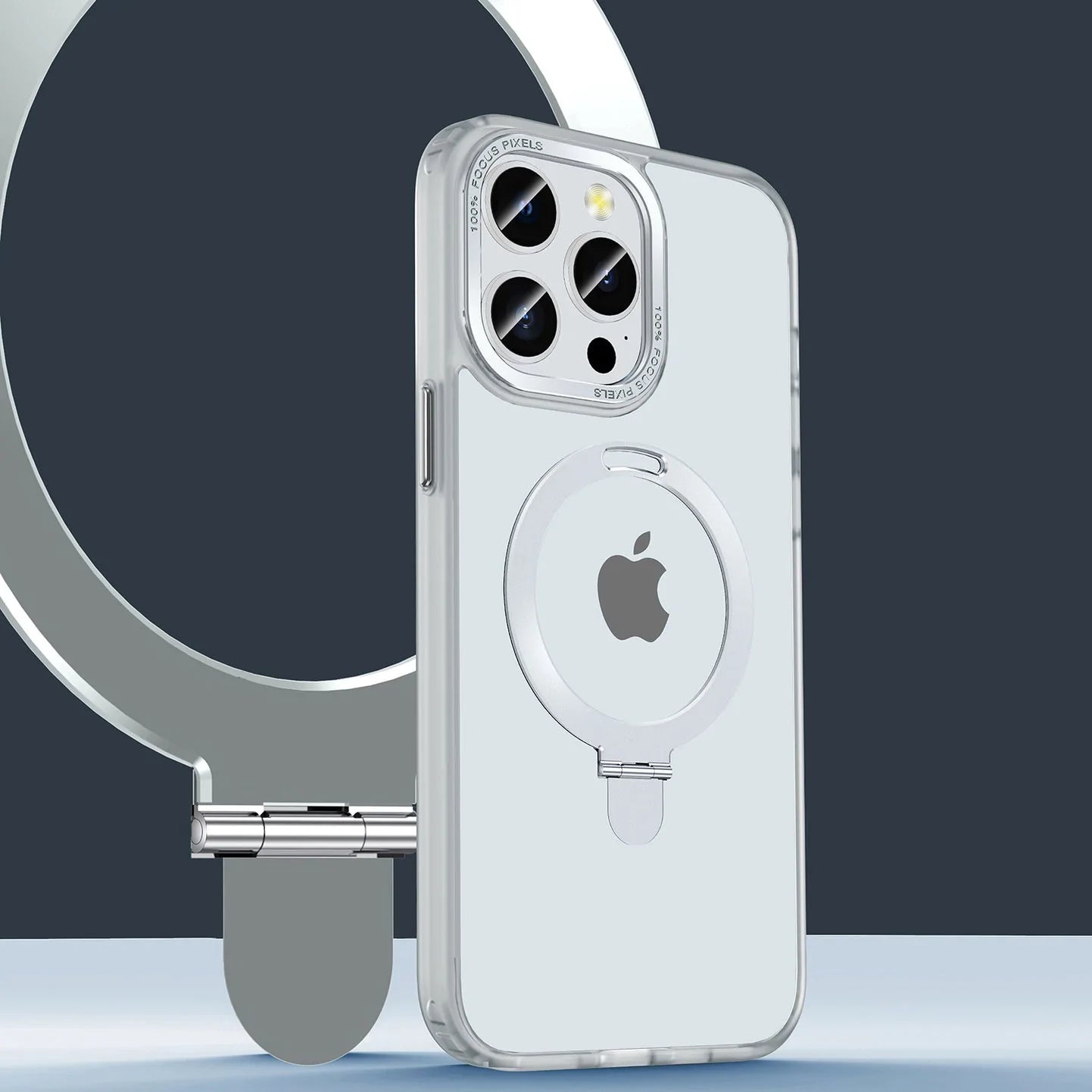 New Design Shockproof iPhone 15 Case Compatible with MagSafe (with Stand)