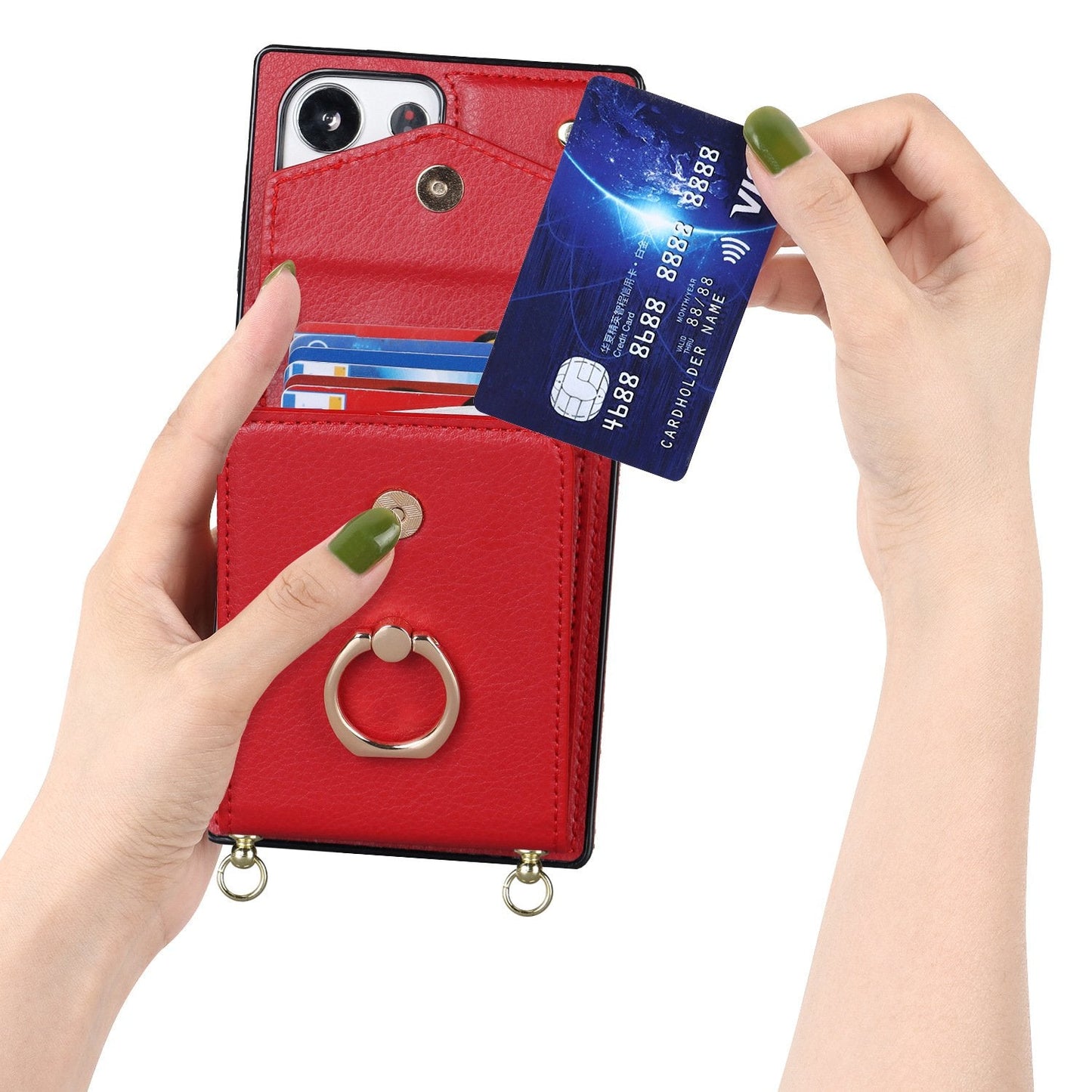 Crossbody Card Holder Phone Case for Samsung S