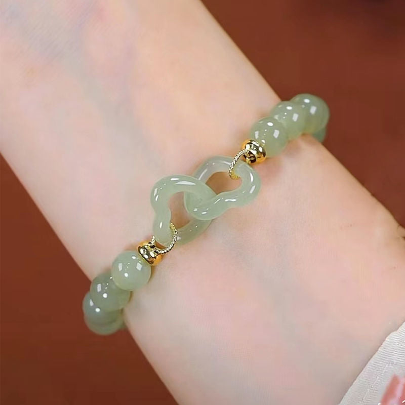 Interlocking Hetian Jade Bracelet