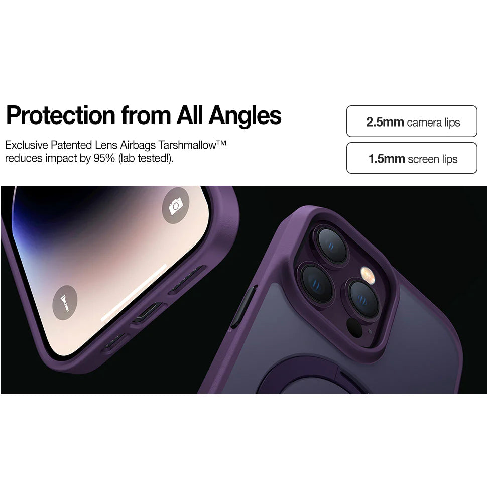 New Design Shockproof iPhone 15 Case Compatible with MagSafe (with Stand)