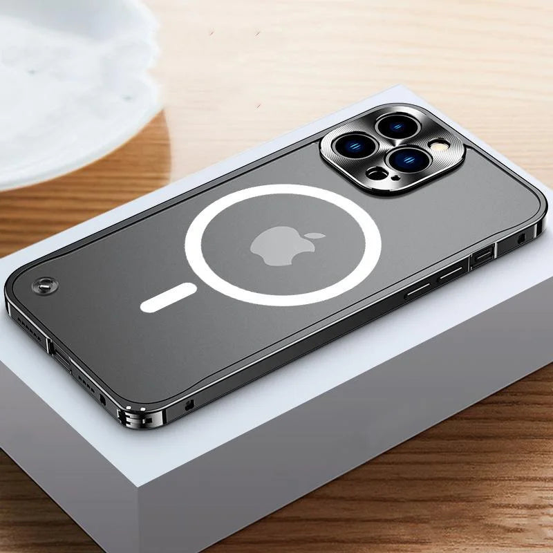 Luxury Metal Frame Lens Protection Cap Phone Case