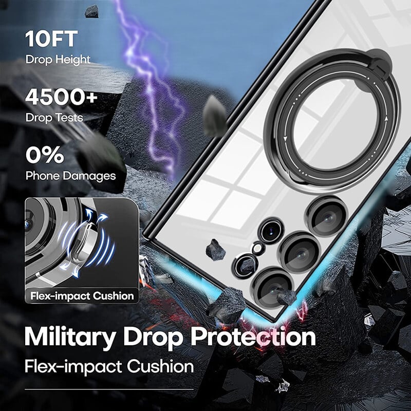 Hd Transparent Folding Bracket Case For Samsung Galaxy