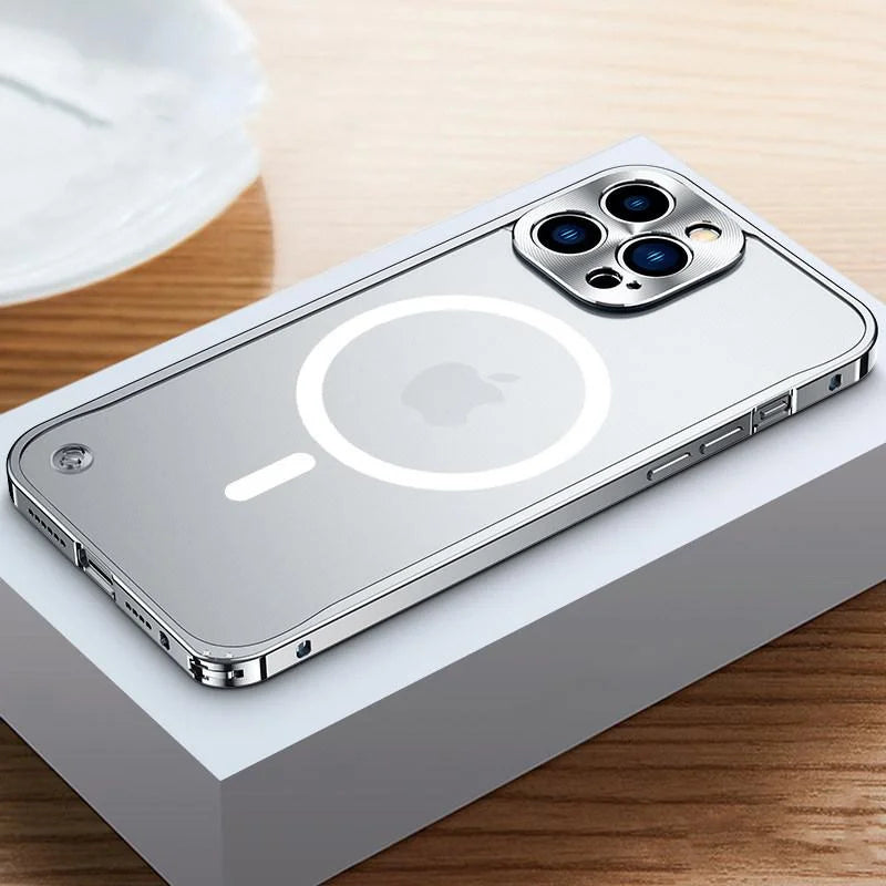 Luxury Metal Frame Lens Protection Cap Phone Case