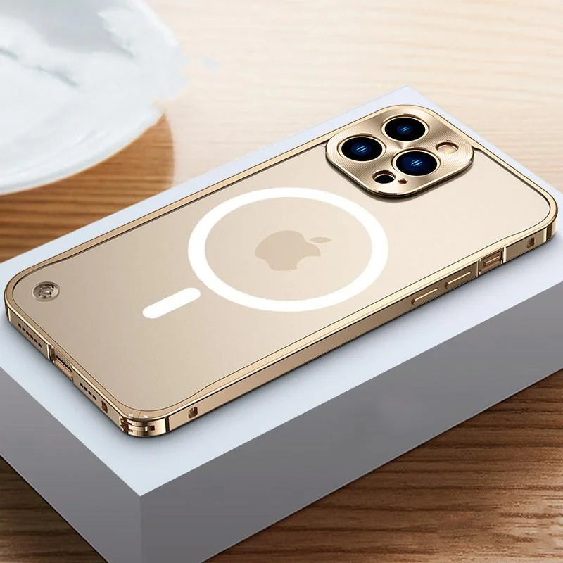 Luxury Metal Frame Lens Protection Cap Phone Case