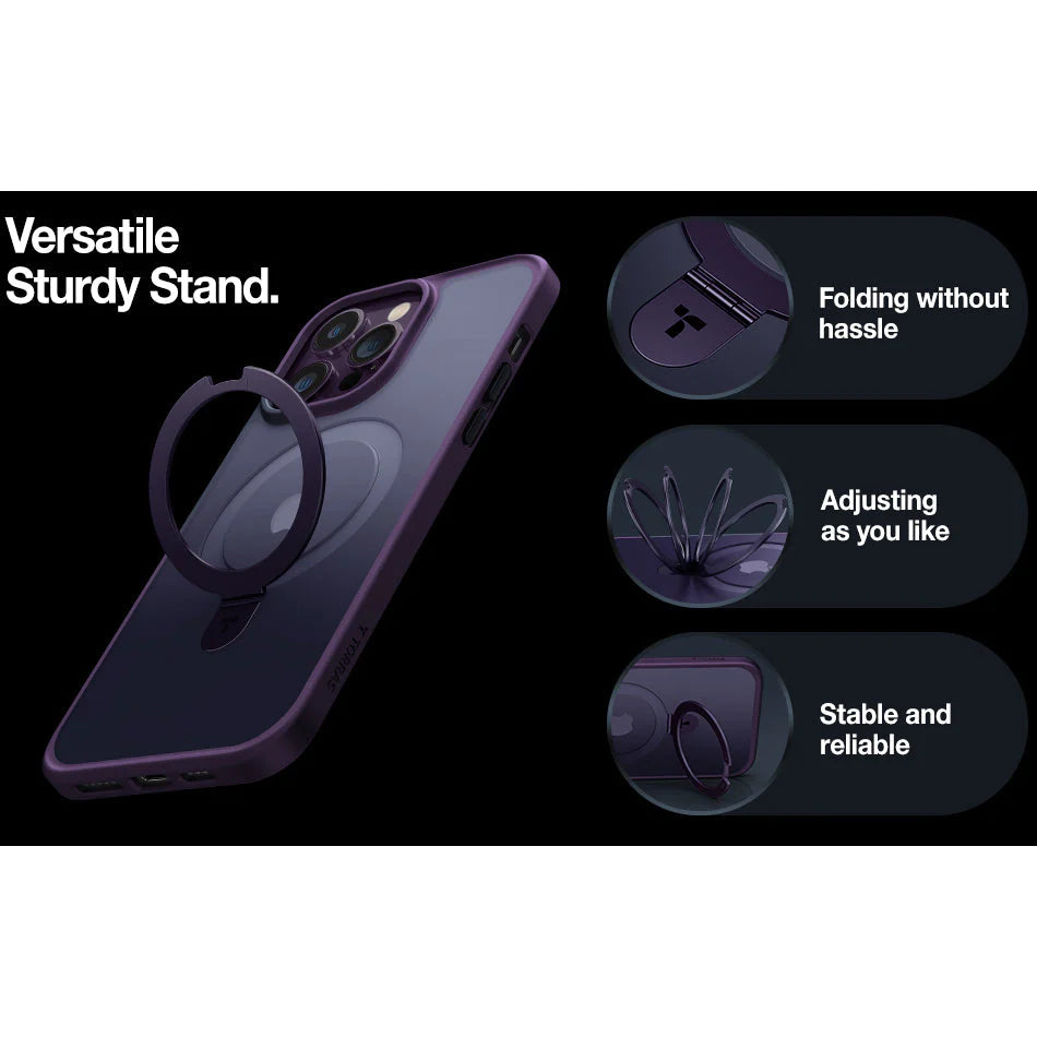 New Design Shockproof iPhone 15 Case Compatible with MagSafe (with Stand)