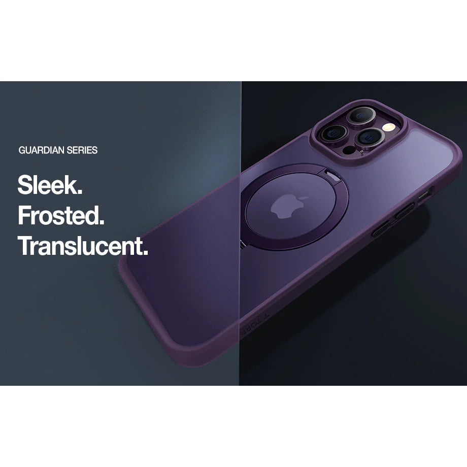 New Design Shockproof iPhone 15 Case Compatible with MagSafe (with Stand)