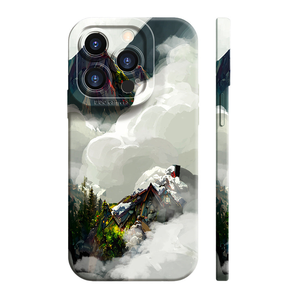 Oil Painting Landscape Liquid Silicone Phone Case