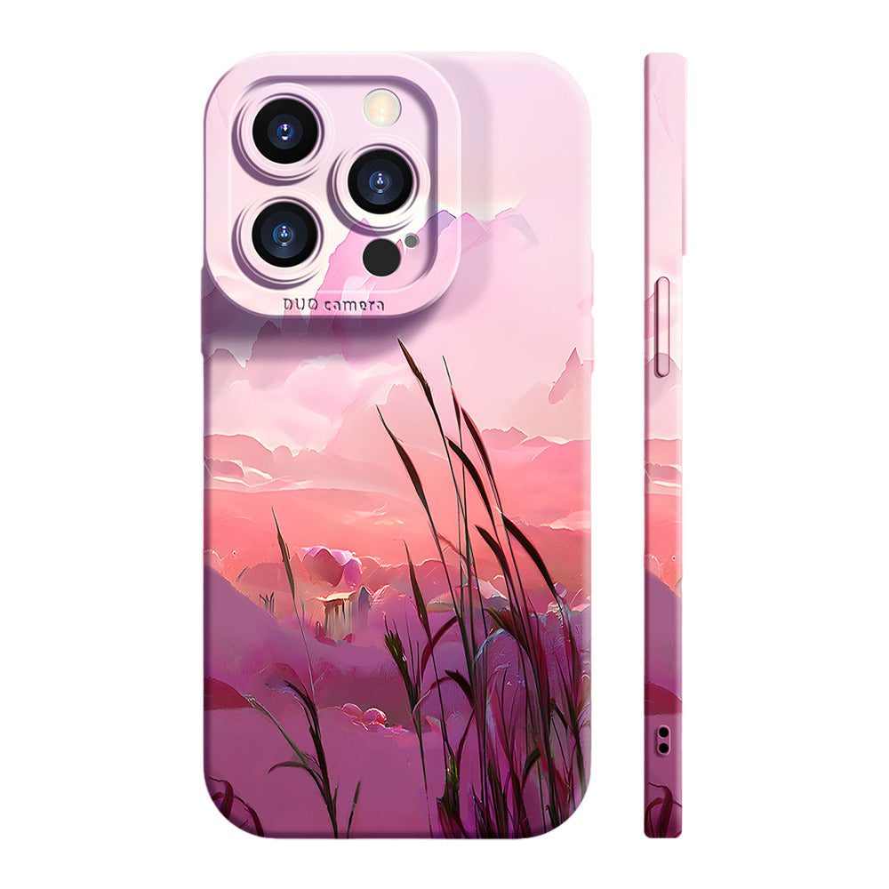 Oil Painting Landscape Liquid Silicone Phone Case