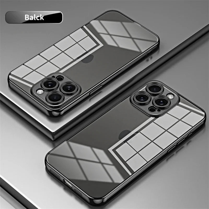 Electroplated Clear Soft Case For iPhone