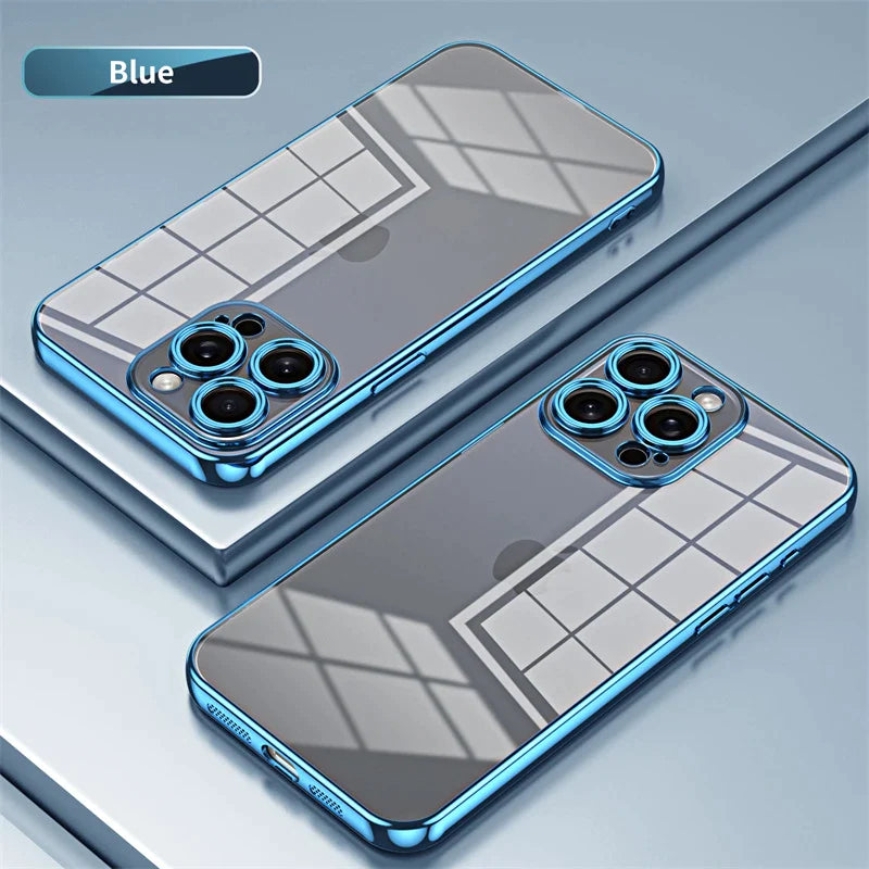 Electroplated Clear Soft Case For iPhone